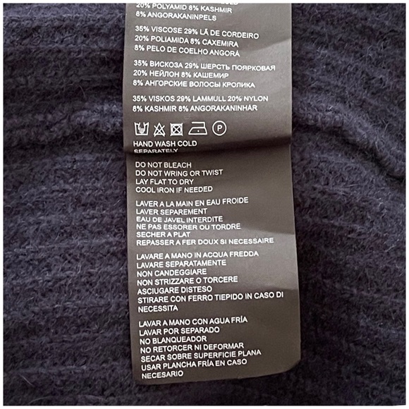 Club Monaco Wool/Cashmere Blend Cropped Open Cardigan XS - Picture 8 of 10